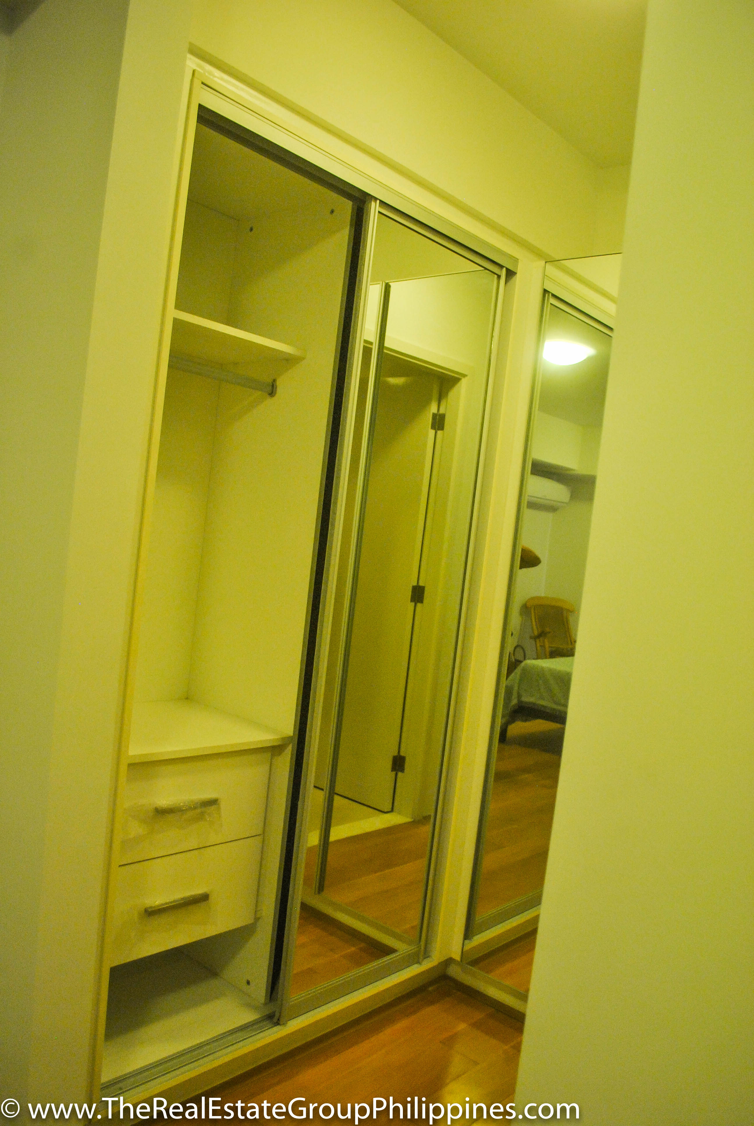 2BR Arya Residences For Rent Master Bedroom Closet Open