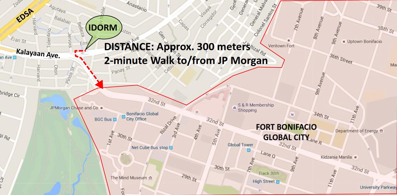 Kalayaan Avenue Makati Map Kalayaan 2 Pre-Selling Dormitory Building At Makati City Across Bgc-Map -  The Real Estate Group Philippines