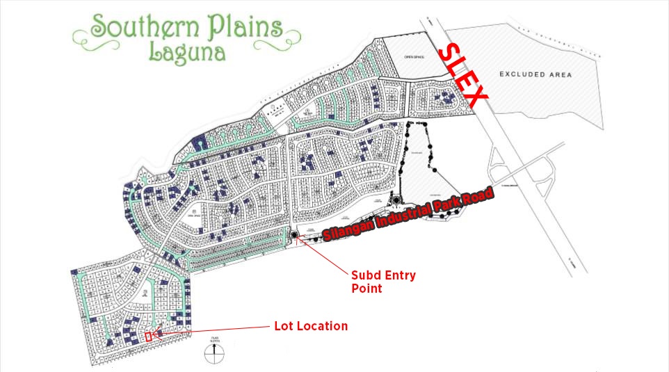 Residential Lot For Sale, Southern Plains, Canlubang, Calamba, Laguna-Subdisivion Map2