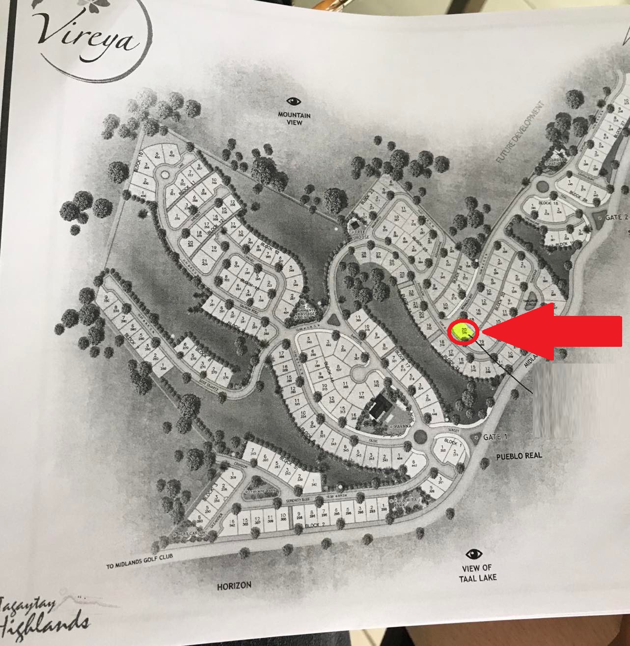 379 Sqm Vacant Lot For Sale, Vireya, Tagaytay Midlands-subdivision plan